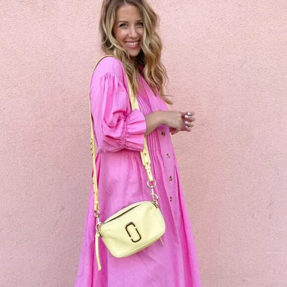 Marc Jacobs The SoftShot 17 Colorblock Camera Bag Yellow Leather - Picture 1 of 11